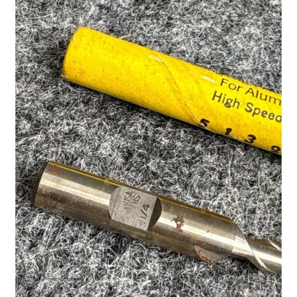 Gulf & Western Morse Cutting Tools High Speed Steel End Mill 1/4" Aluminum - Picture 2 of 7